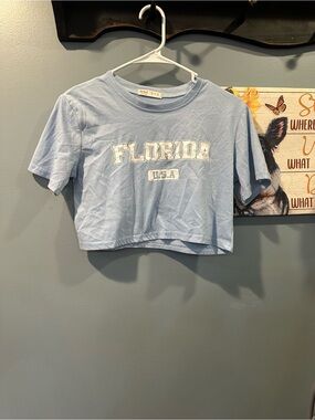 ROMWE light blue crewneck tee